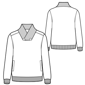 Patron ropa, Fashion sewing pattern, molde confeccion, patronesymoldes.com Buzo Polar 7076 NENES Buzos